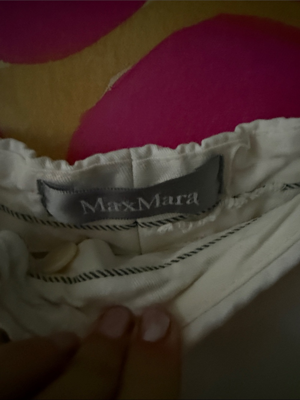 Max Mara CottonCrisp White Straight-Leg Pants - Picture 4 of 7
